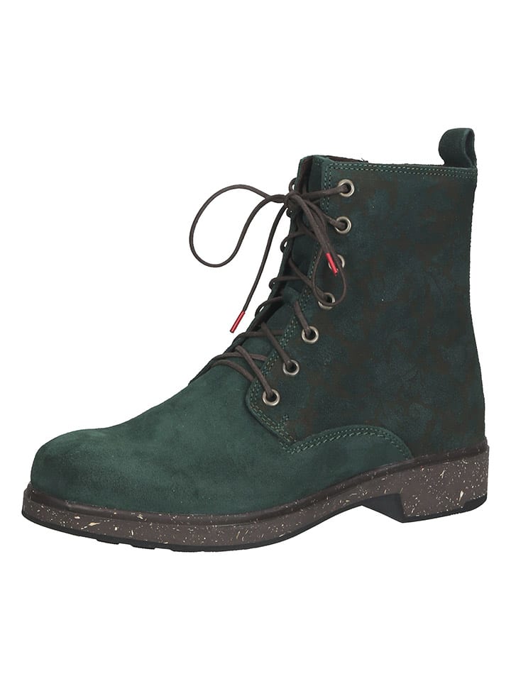Leder-Boots in Grün