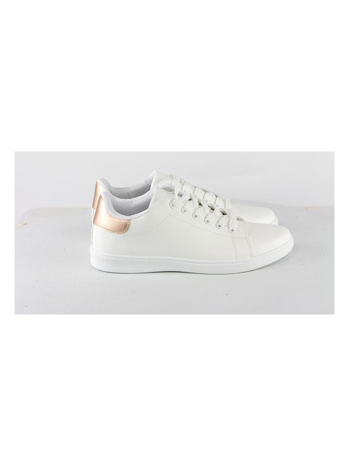 Sneakers wit/goudkleurig