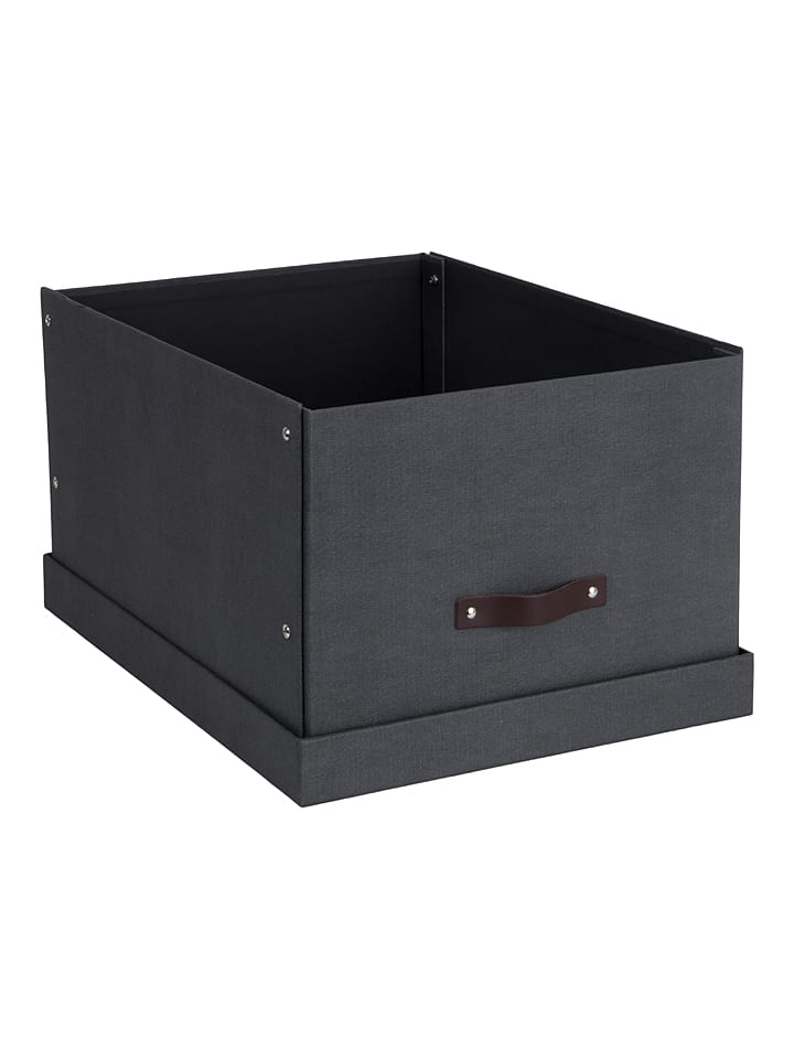 BigsoBox Aufbewahrungsbox Tora in Schwarz - (B)38 x (H)28,5 x (T)50,5 cm  günstig kaufen