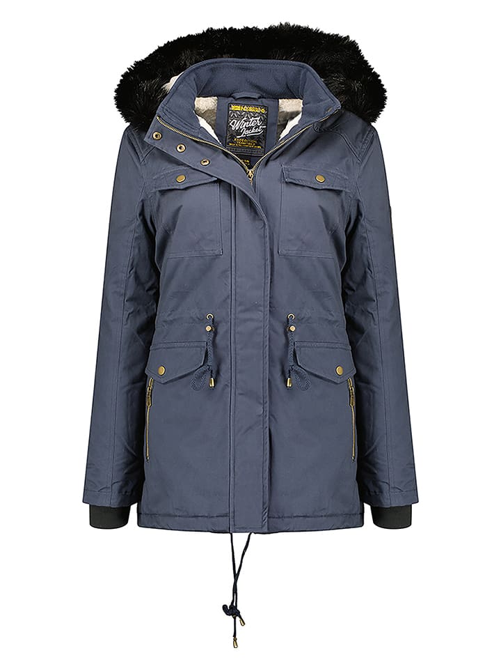 Parka "Celeste" w kolorze niebieskim