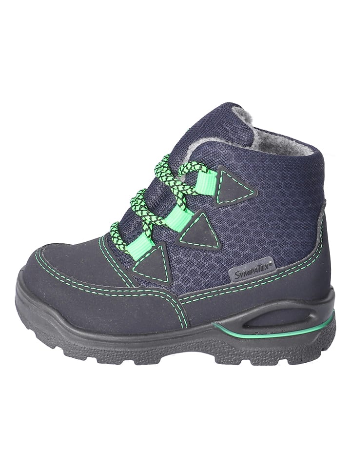 Boots "Emil" in Dunkelblau/ Grün
