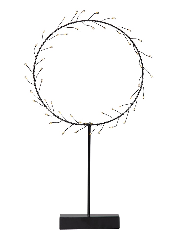 LED-Kranz in Schwarz - (B)30 x (H)48 cm