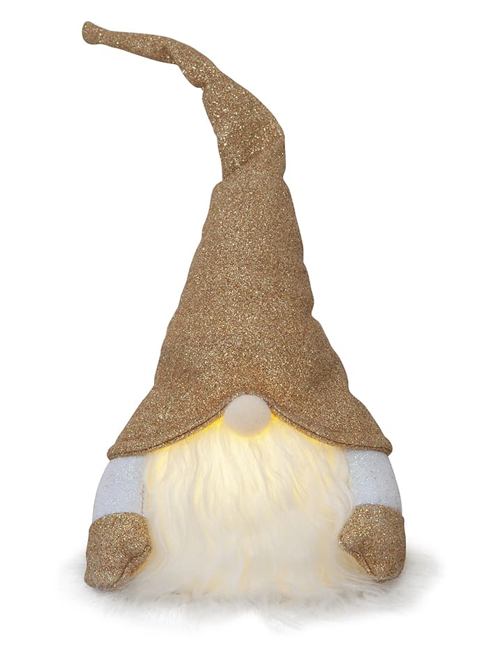 Decoratief ledfiguur "Joylight" goudkleurig - (B)12 x (H)28 cm