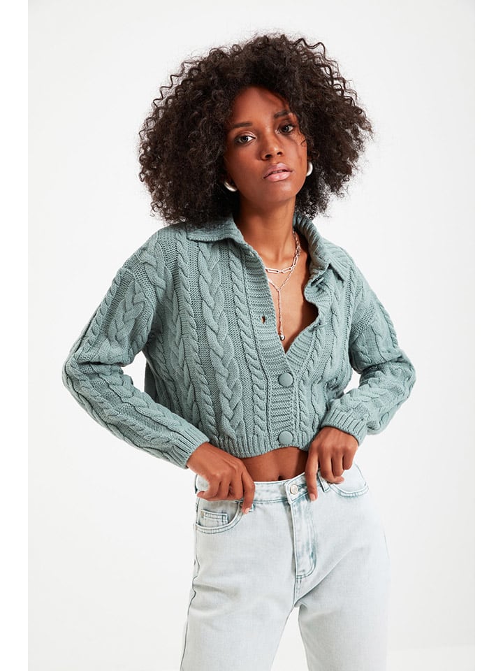 Cardigan in Mint