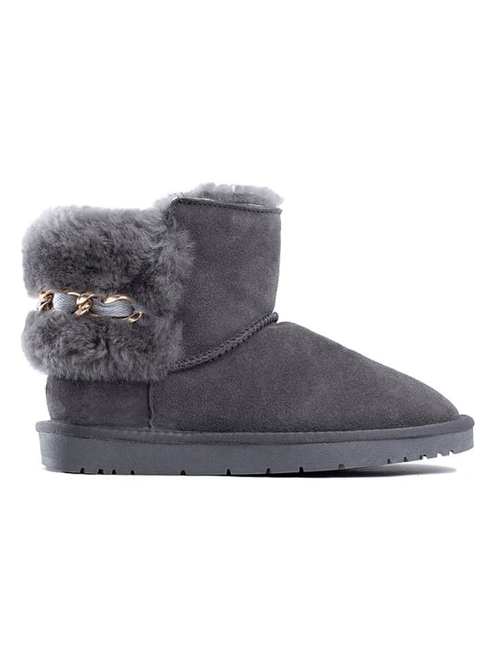 Leren winterboots "Carmelia" grijs