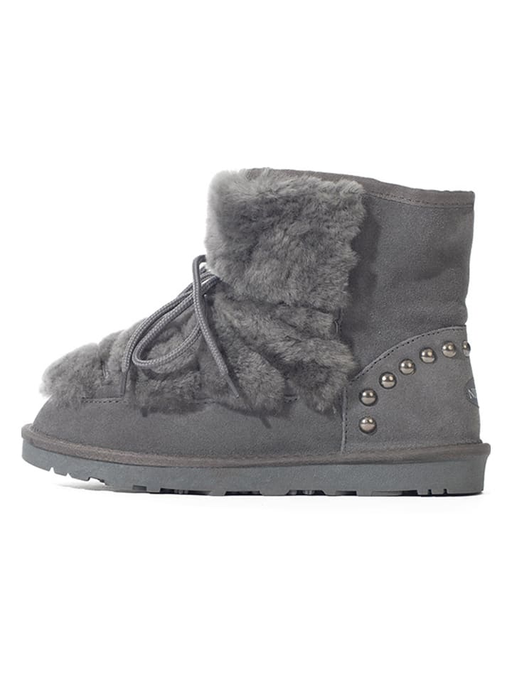 Leder-Boots "Inaya" in Grau