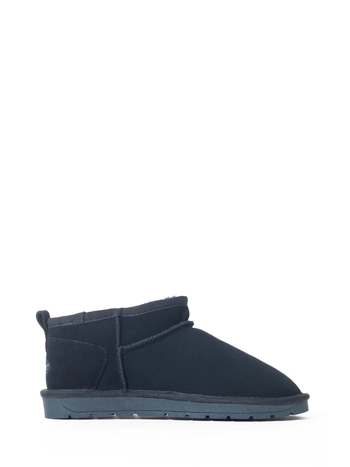 Leder-Winterboots "Mina" in Dunkelblau