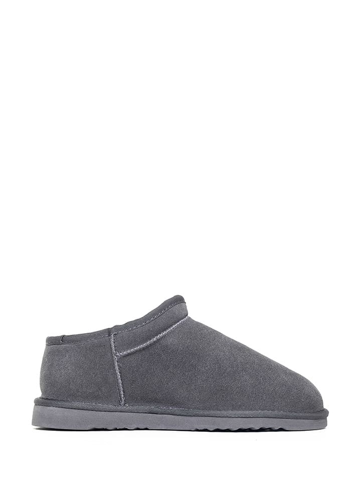 Leder-Boots "Hugh" in Grau