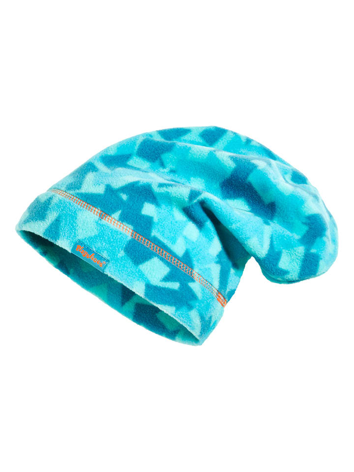 Polarowa czapka beanie w kolorze błękitnym