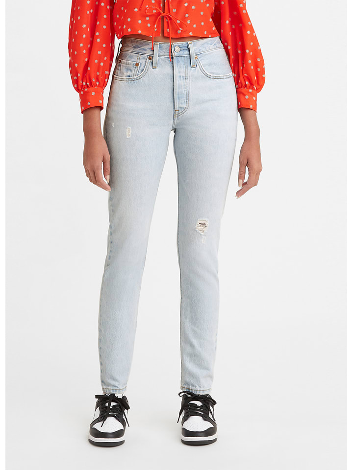 Levi s D insy 501 Skinny fit w kolorze b kitnym najlepsze wyprzeda e w limango