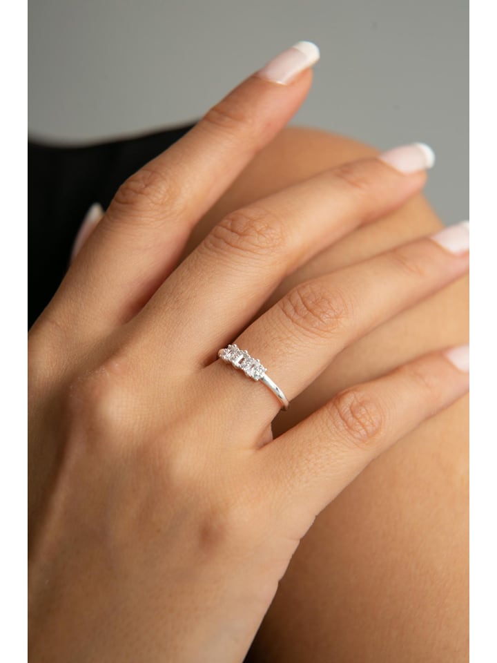 Silber-Ring mit Edelsteinen