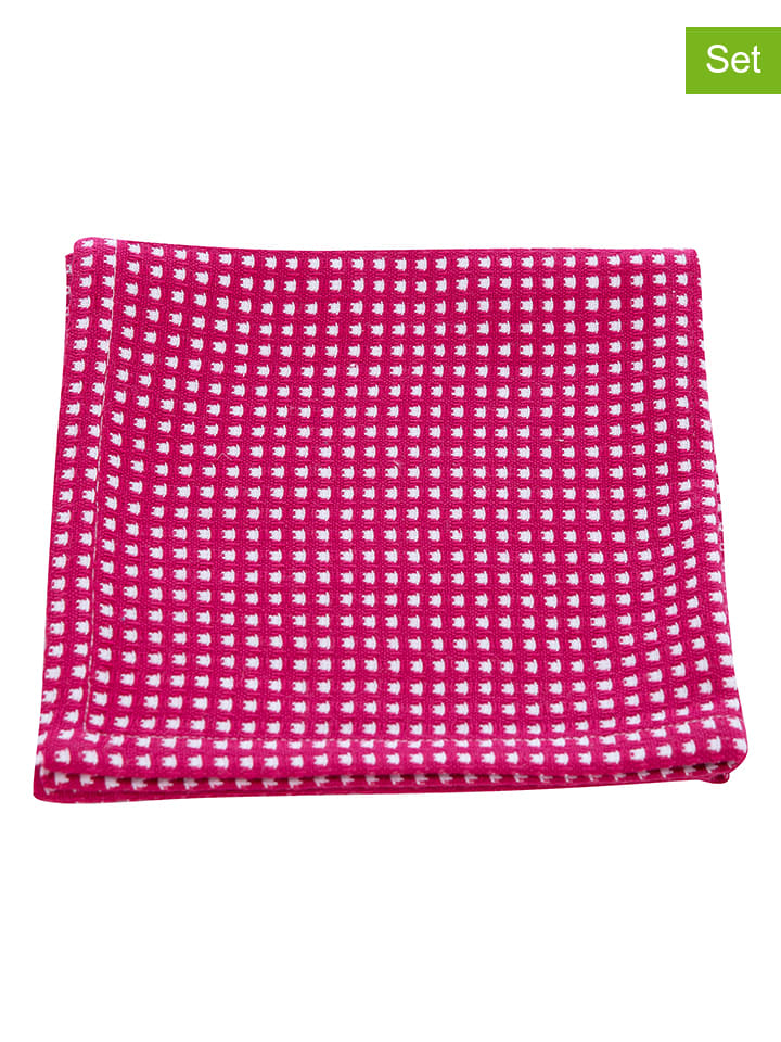 Ściereczki (2 szt.) "Elli" w kolorze różowym do naczyń - 35 x 35 cm