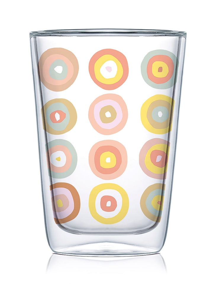 Szklanka "Bubbles" ze wzorem do latte macchiato - 400 ml