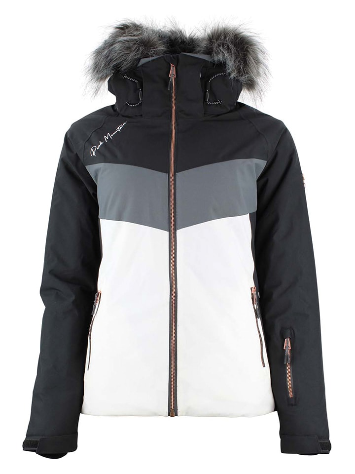 Ski-/snowboardjas "Afidol" zwart/wit