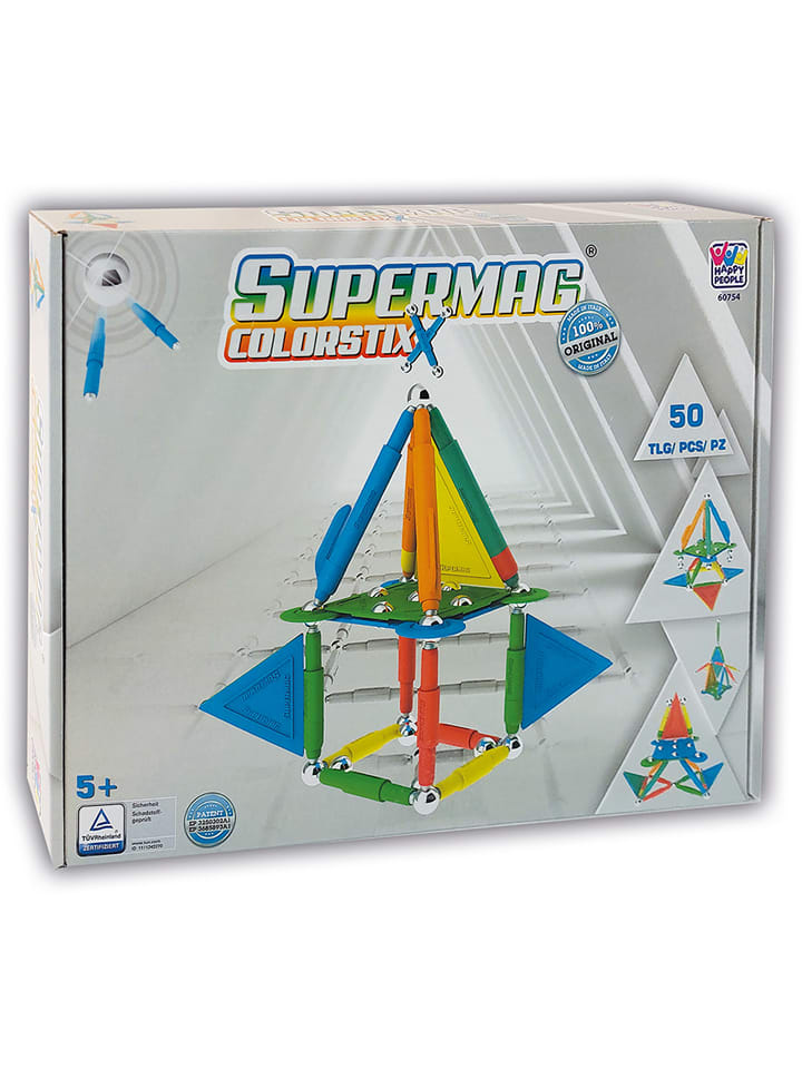50tlg. Magnetbauset "Supermag Colorstix" - ab 5 Jahren