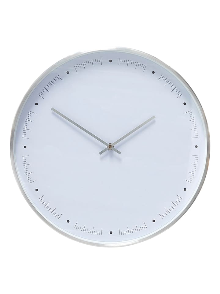 Wanduhr "Time" in Weiß - Ø 40 cm