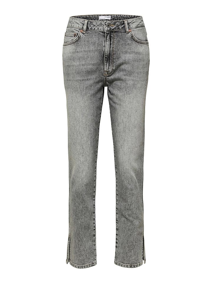 Dżinsy "Bea" - Slim fit - w kolorze szarym