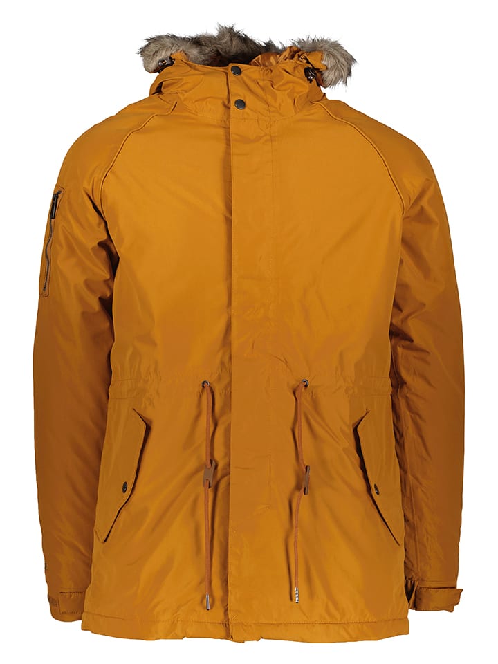 Parka w kolorze karmelowym