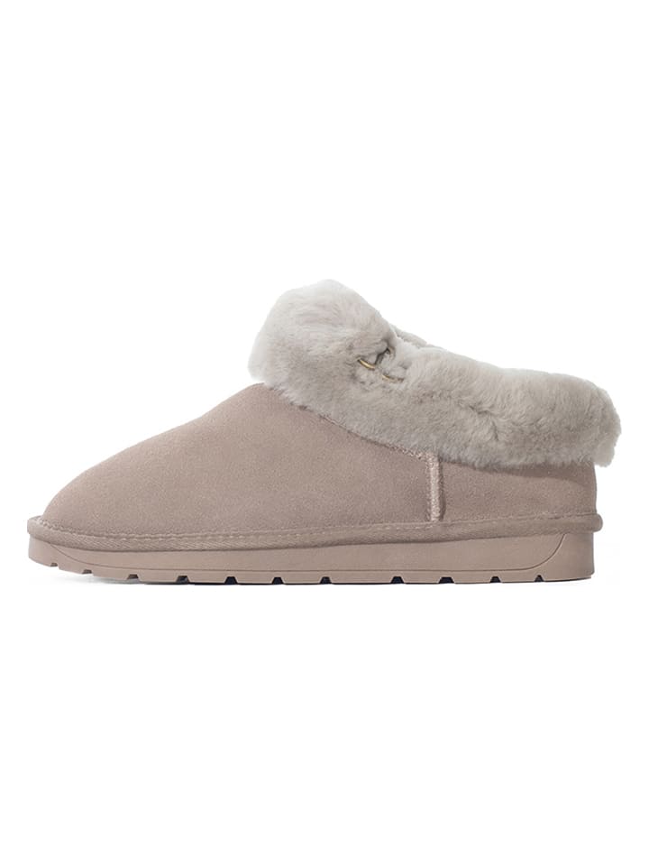 Leder-Winterboots "Gitsuko" in Hellgrau