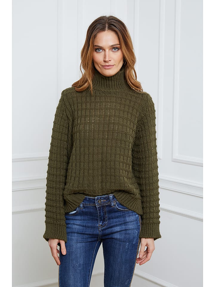 Sweter w kolorze khaki