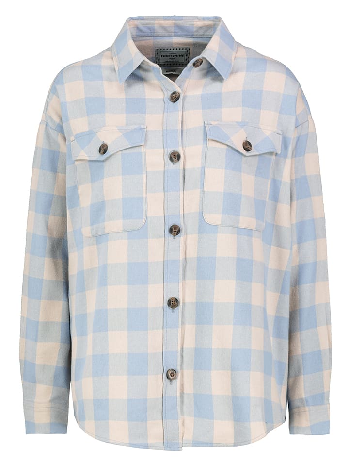 Hemd in Hellblau/ Beige