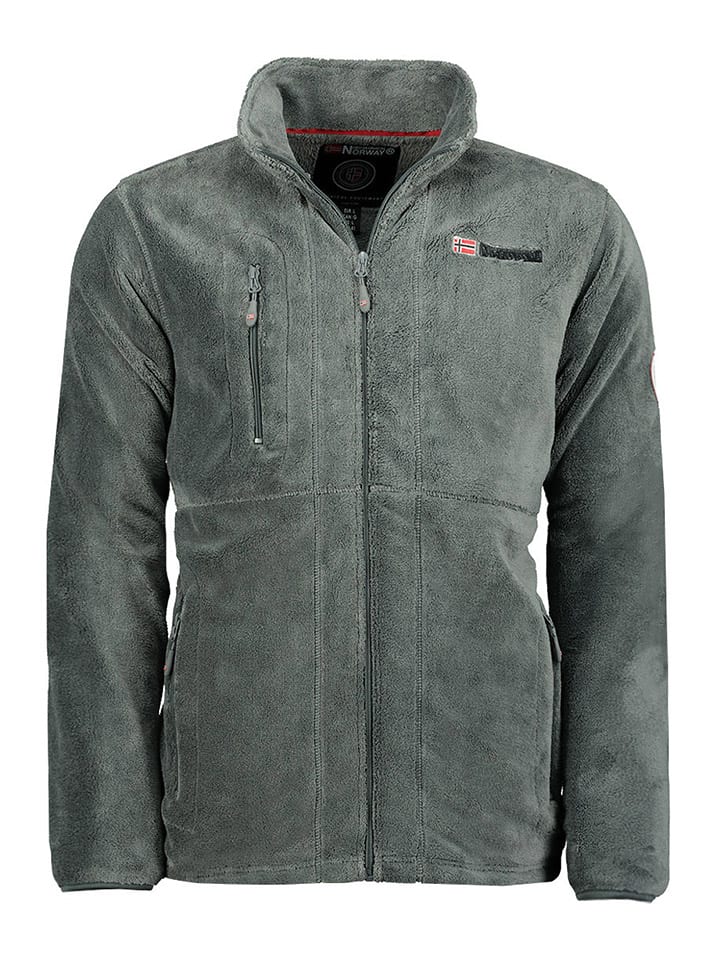 Fleece vest "Upload" grijs