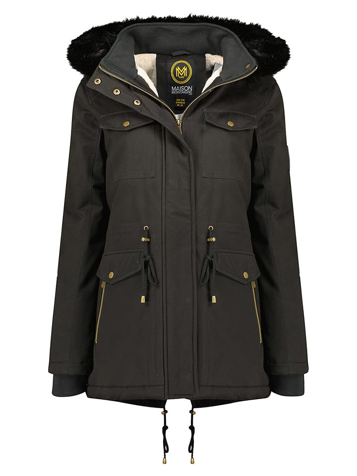 Parka "Celemai" w kolorze czarnym