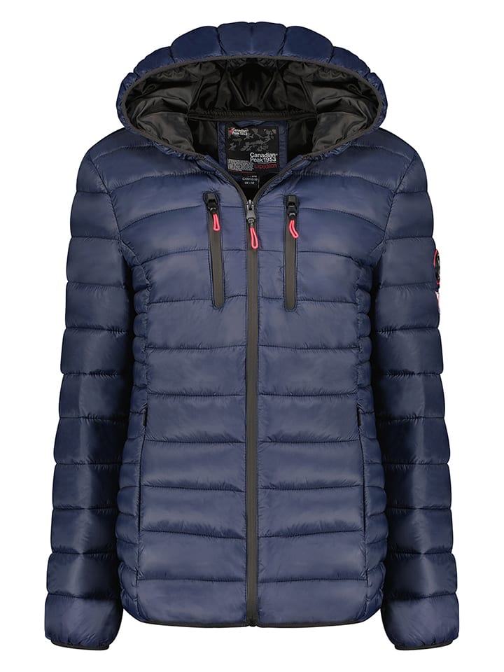 Doorgestikte jas "Alareak" donkerblauw
