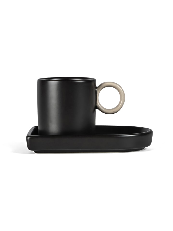 Filiżanka "Niki" w kolorze czarnym do espresso - 80 ml