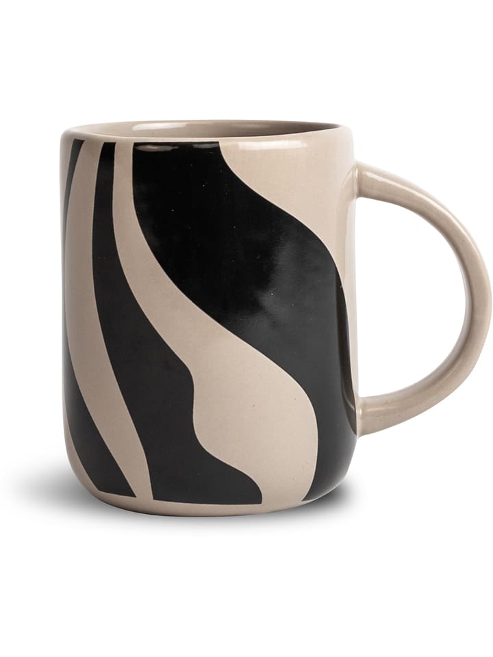 Jumbotasse "Liz" in Schwarz/ Beige - 280 ml