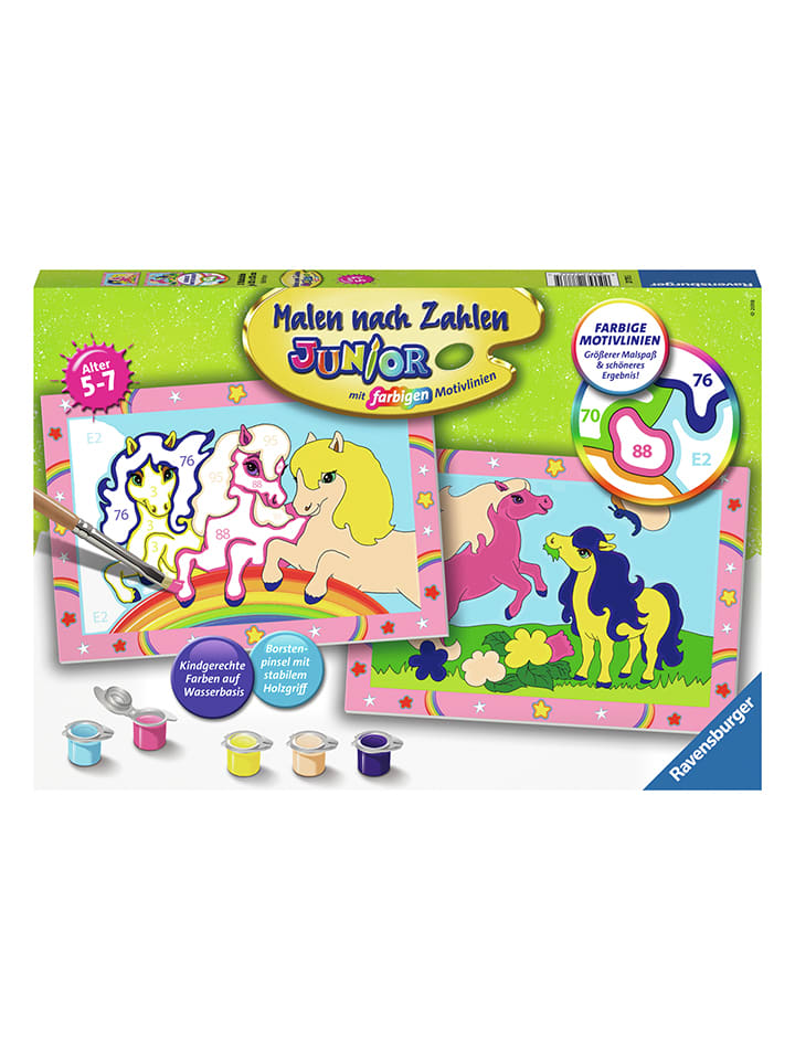 Malen nach Zahlen-Set "Süße Ponys" - ab 5 Jahren