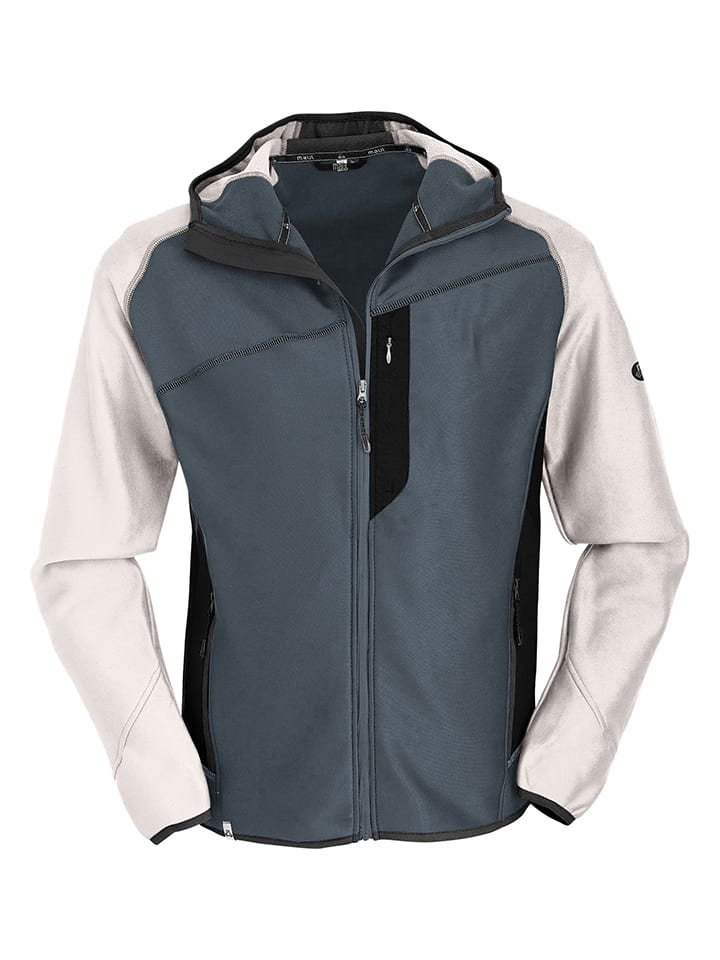 Fleecejacke "Taufstein II" in Anthrazit/ Weiß