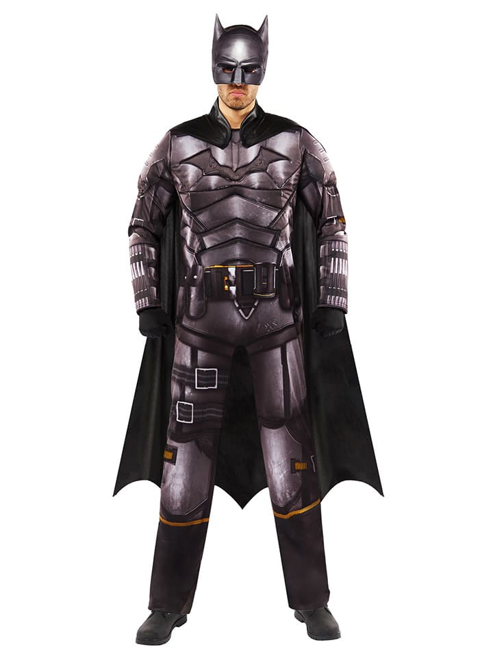 3tlg. Kostüm "Batman Movie Deluxe" in Schwarz