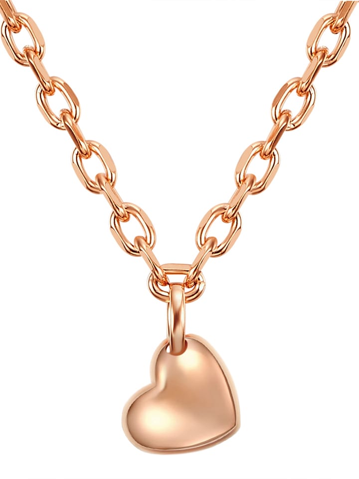 Rosévergold. Halskette mit Anhänger - (L)45 cm