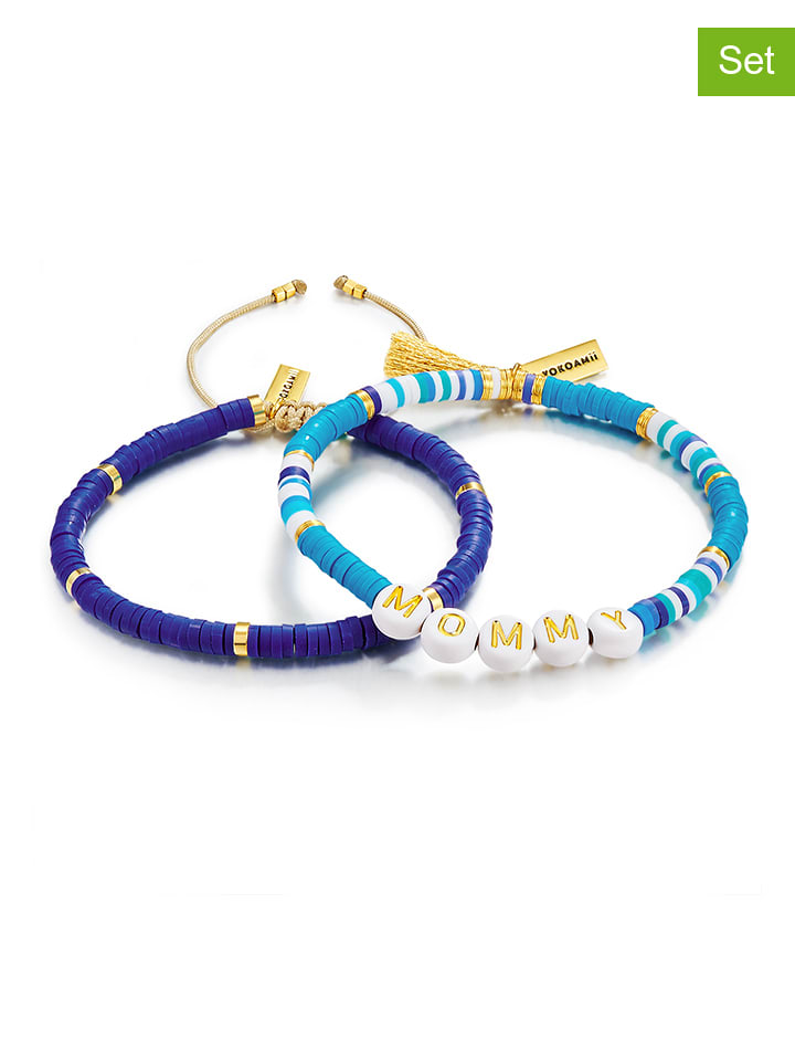 2er-Set: Armbänder in Blau/ Hellblau