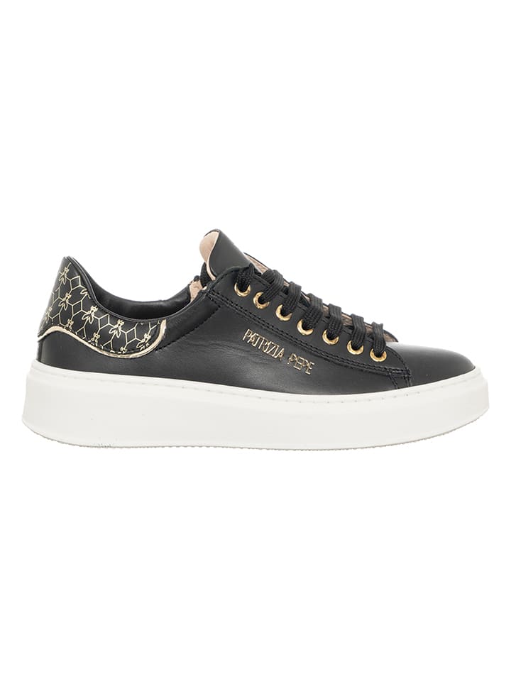 Patrizia Pepe Leren sneakers zwart goedkoop kopen limango