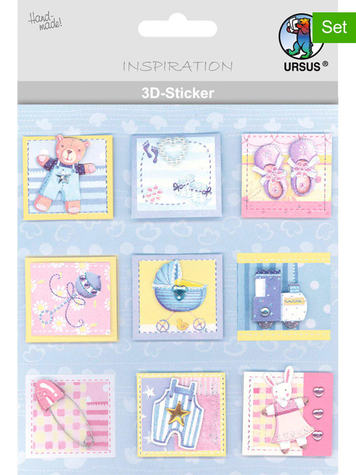 3D-Sticker "Baby" in Bunt