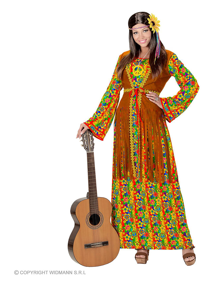 2-częściowy zestaw "Hippie" w kolorze brązowym ze wzorem