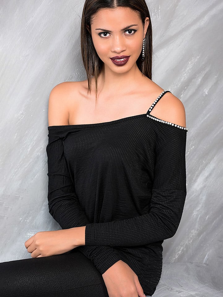 Bluse in Schwarz