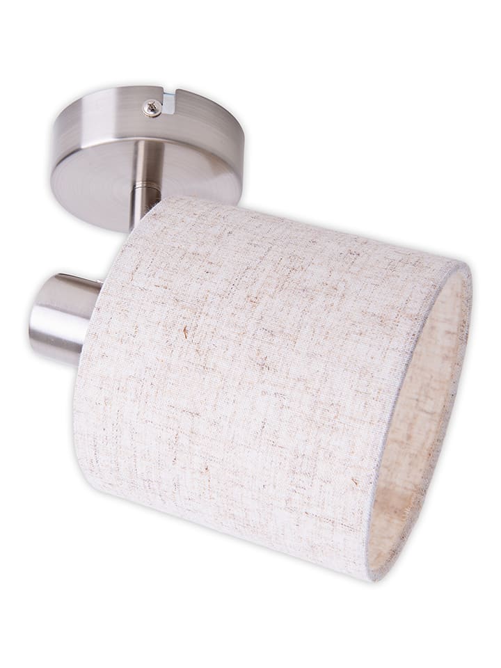 Deckenleuchte "Maron" in Silber/ Beige - (B)17 x (H)19 x (T)12 cm