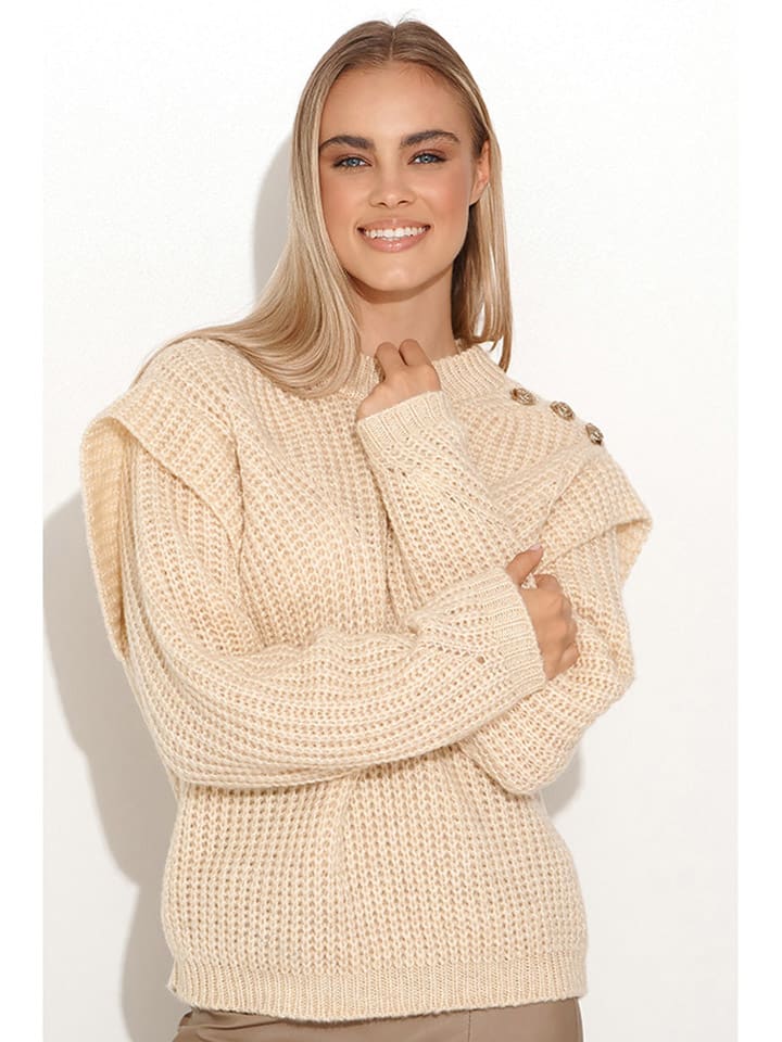 Sweter w kolorze beżowym