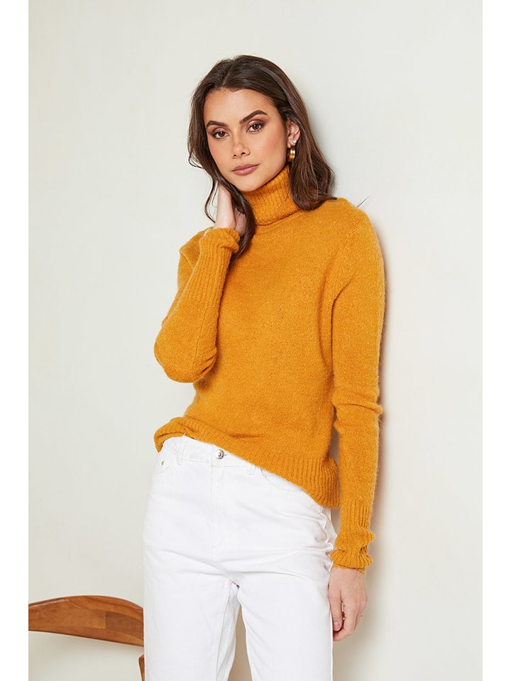 Soft Cashmere Coltrui okergeel goedkoop kopen limango