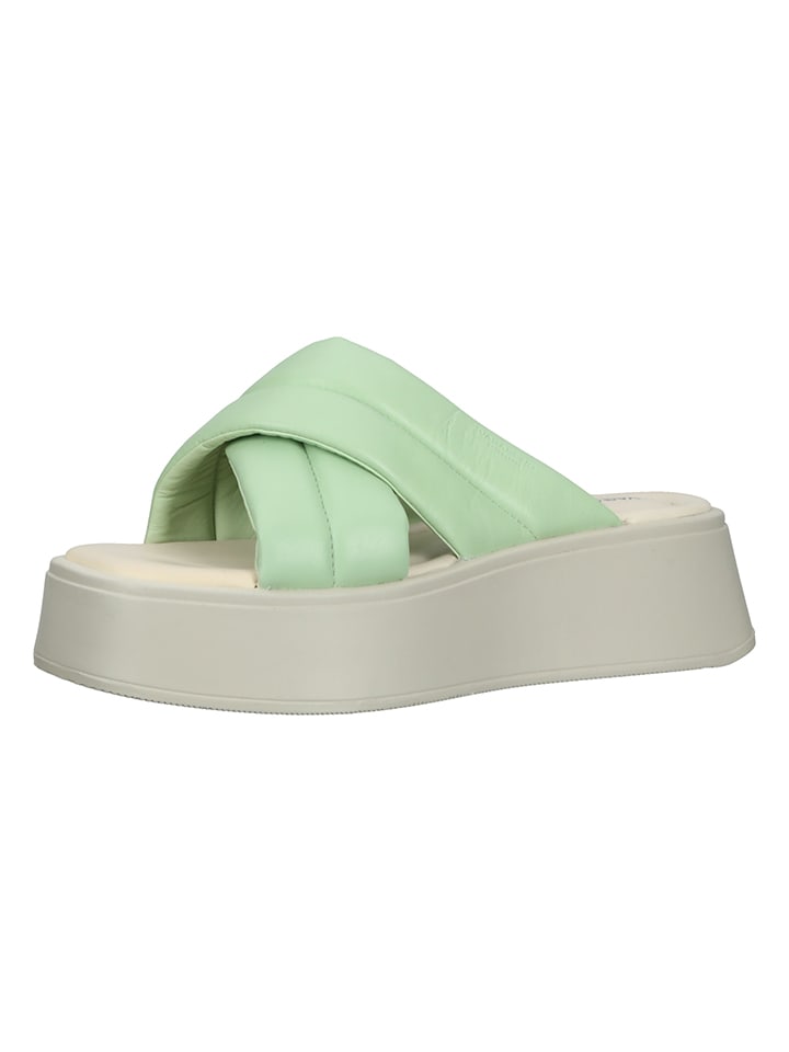 Witte discount leren slippers