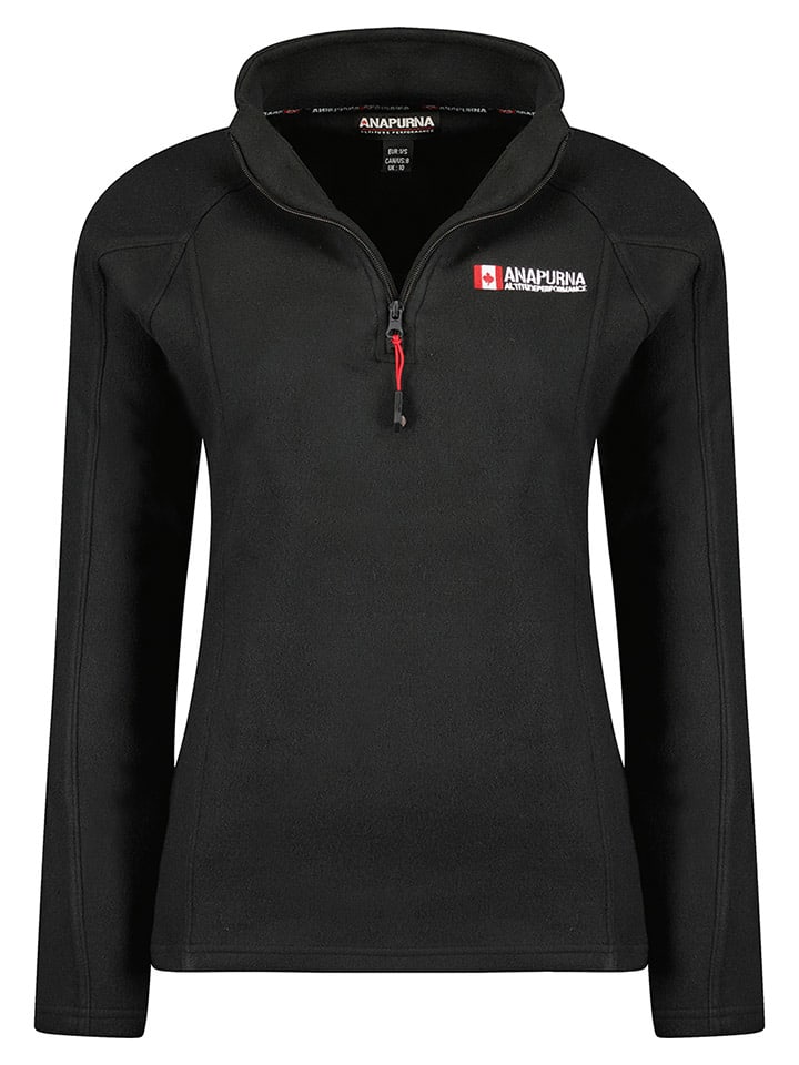 Fleecepullover "Tonneau" in Schwarz