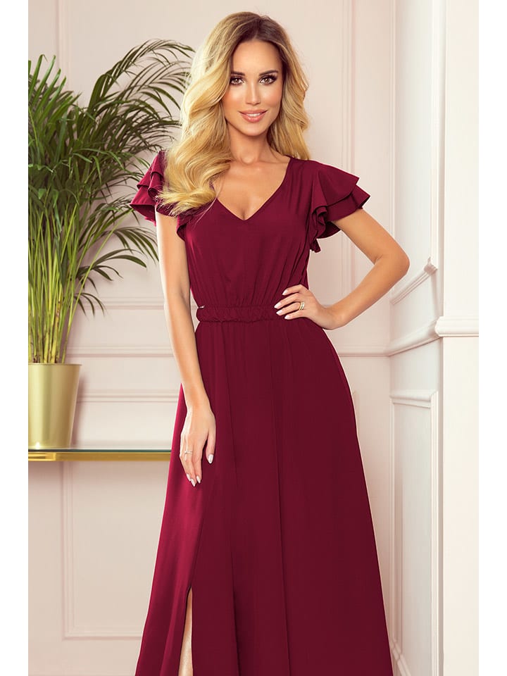 numoco Jurk bordeaux goedkoop kopen limango
