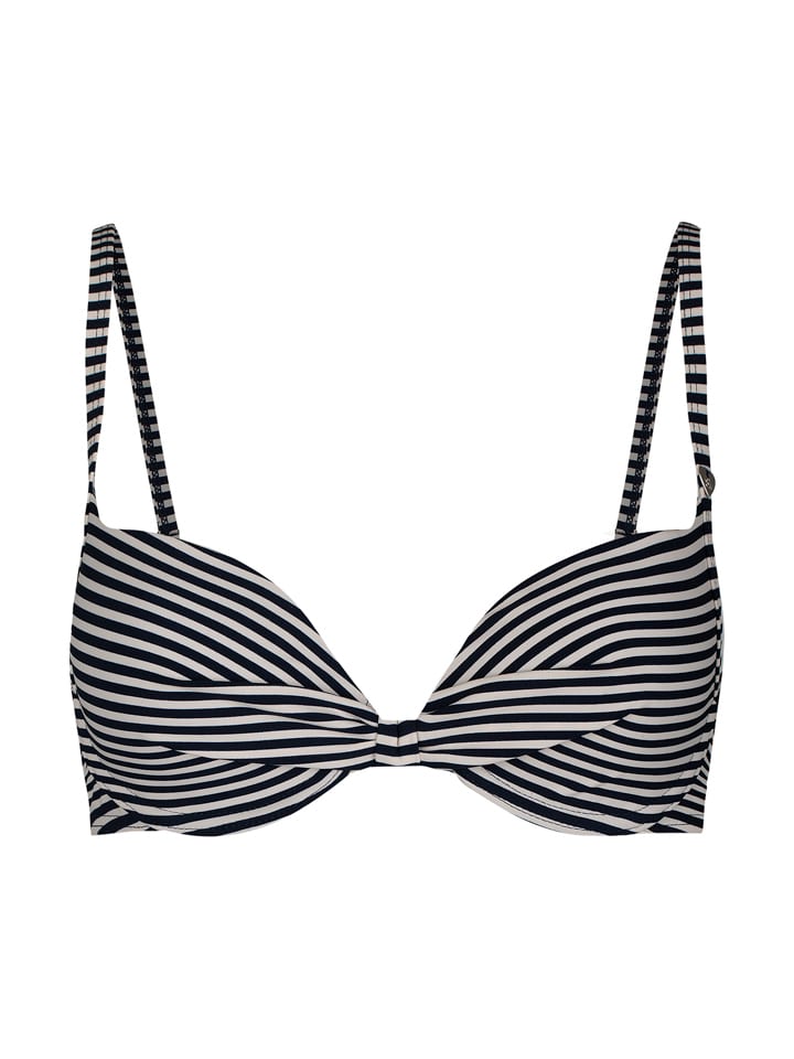 Biustonosz bikini w kolorze granatowo-białym