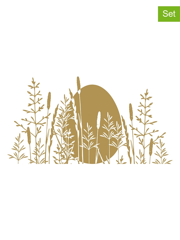 Serwetki (40 szt.) "Pure Easter Egg" w kolorze złoto-białym