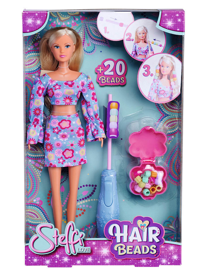 Pop "Steffi Hair Beads" met accessoires - vanaf 3 jaar