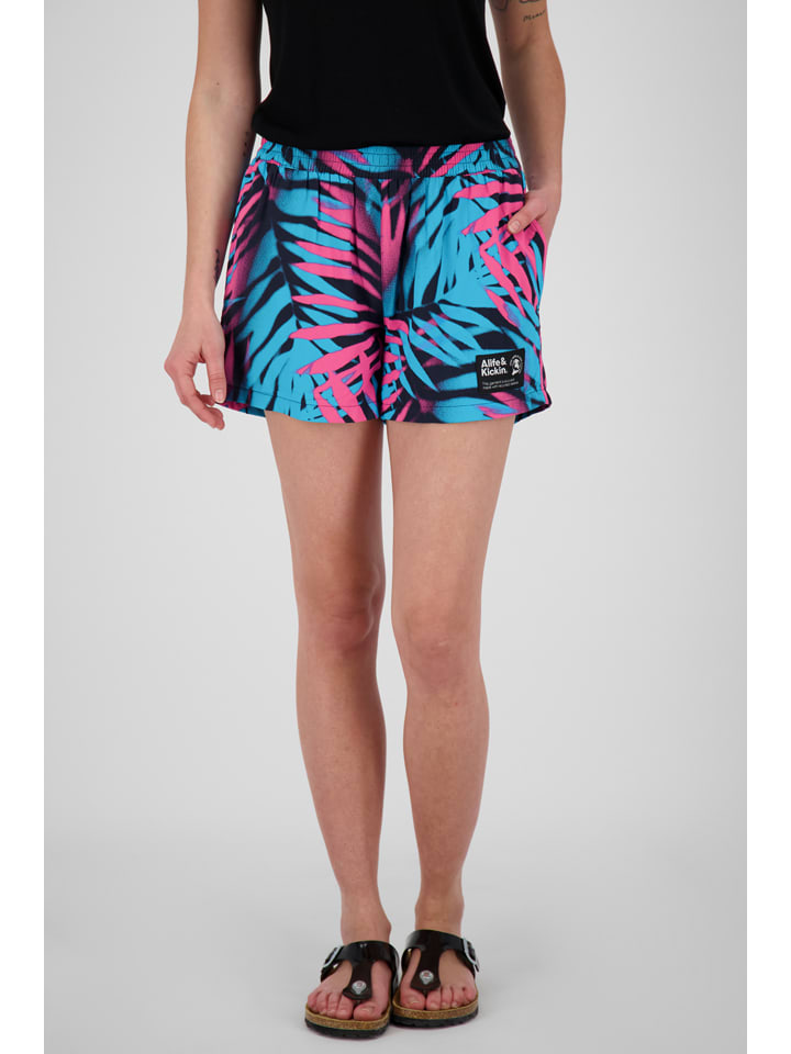 Shorts "Oxana" in Blau/ Bunt