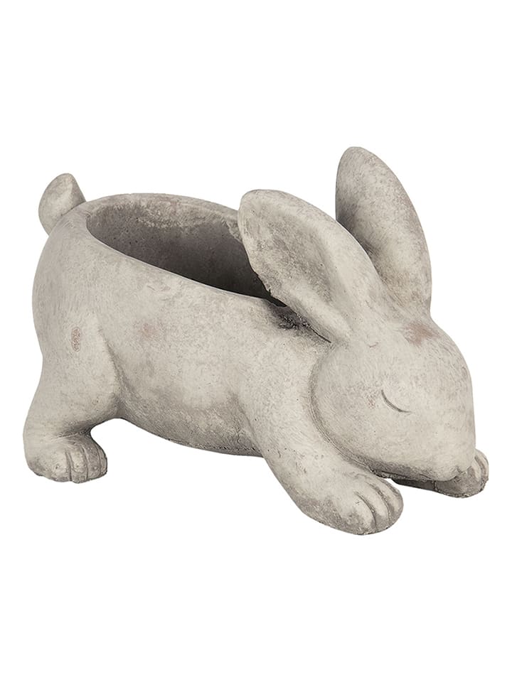 Clayre & Eef Blumentopf Keramik 21x20cm - Grün-Beige Mit Blumenmotiv Ø19cm